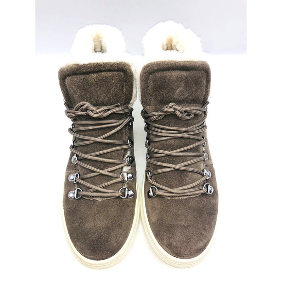 Marc Fisher Daisie Faux-Fur Sneakers- Ivory Multi Suede, US 10M - Picture 3 of 11